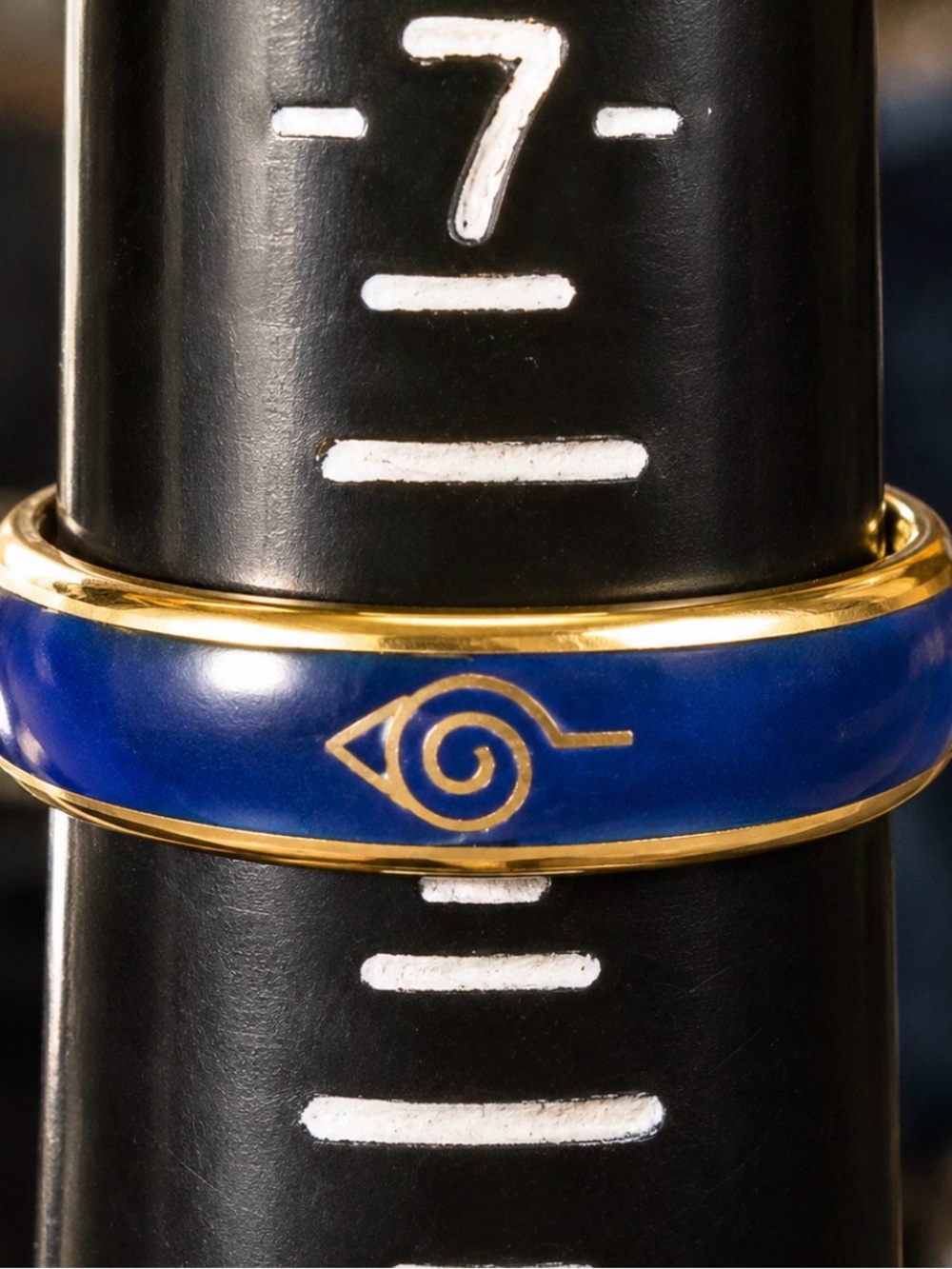 Naruto Blue Green Enamel Spiral Accent Mens Mood Ring Changes Color With Mood !